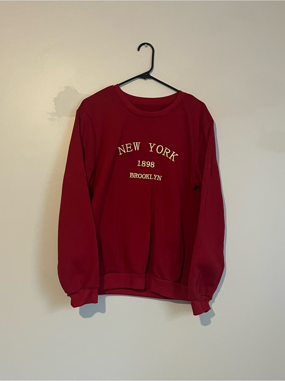 Vintage New York Brooklyn Red Crewneck Sweatshirt